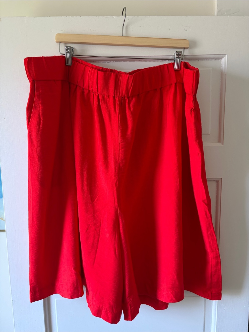 WRAY 3XL Red Elastic-Waist Midi Short, NWT - Picture 7 of 7